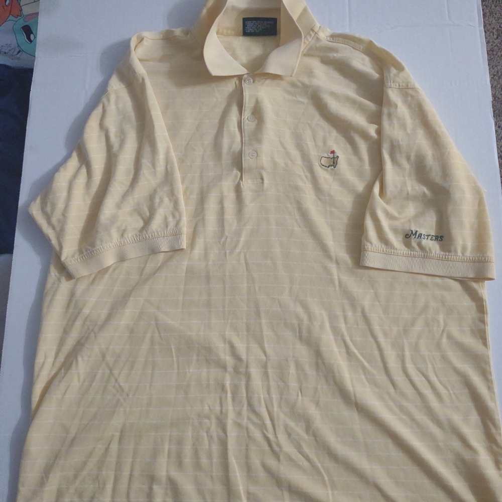 Masters Collection mens Golf Polo Shirt Size XL 60’s Two Ply Cotton striped Pima